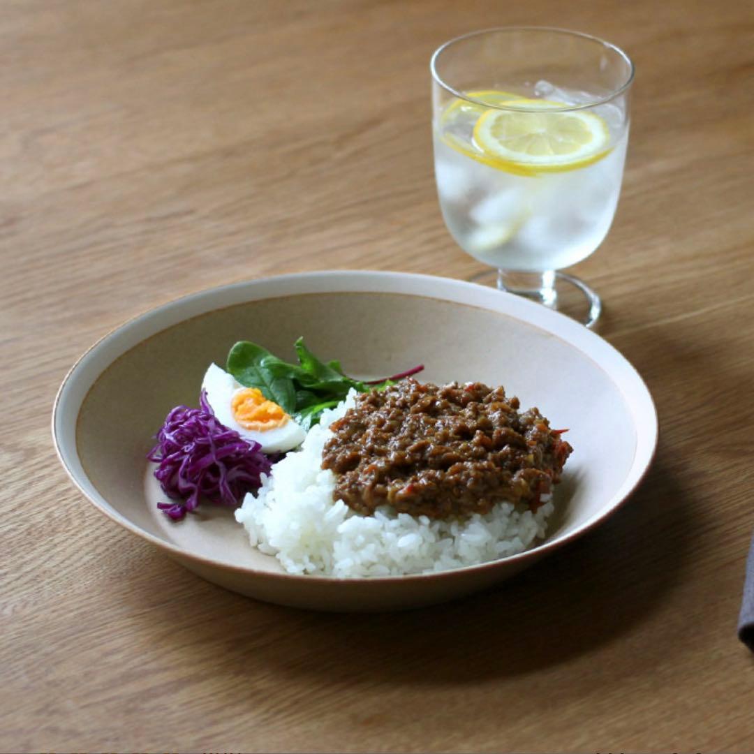 【極美品】上品サンドベージュ×大容量深皿♡イイホシユミコ×木村硝子店プレート23