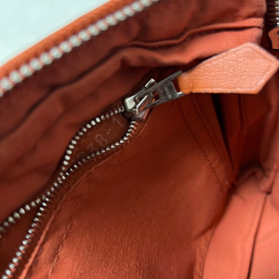 【エルメス】アカプルコ　サンチュール　オレンジ トワルシェブロン　ボディバック