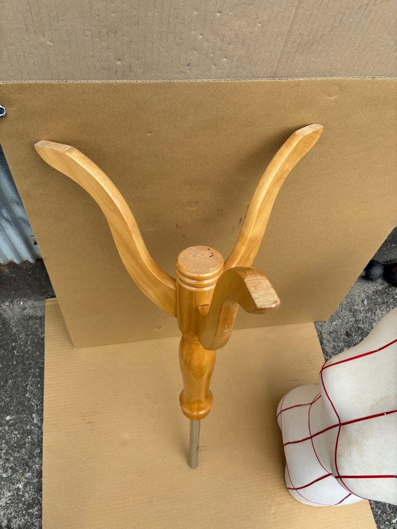 ボディーライン入り　トルソー　マネキン　洋装ソーイング木製スタンド女性用