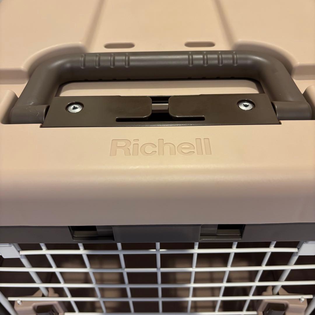 Richell キャンピングキャリー　折りたたみ　L ダークブラウン