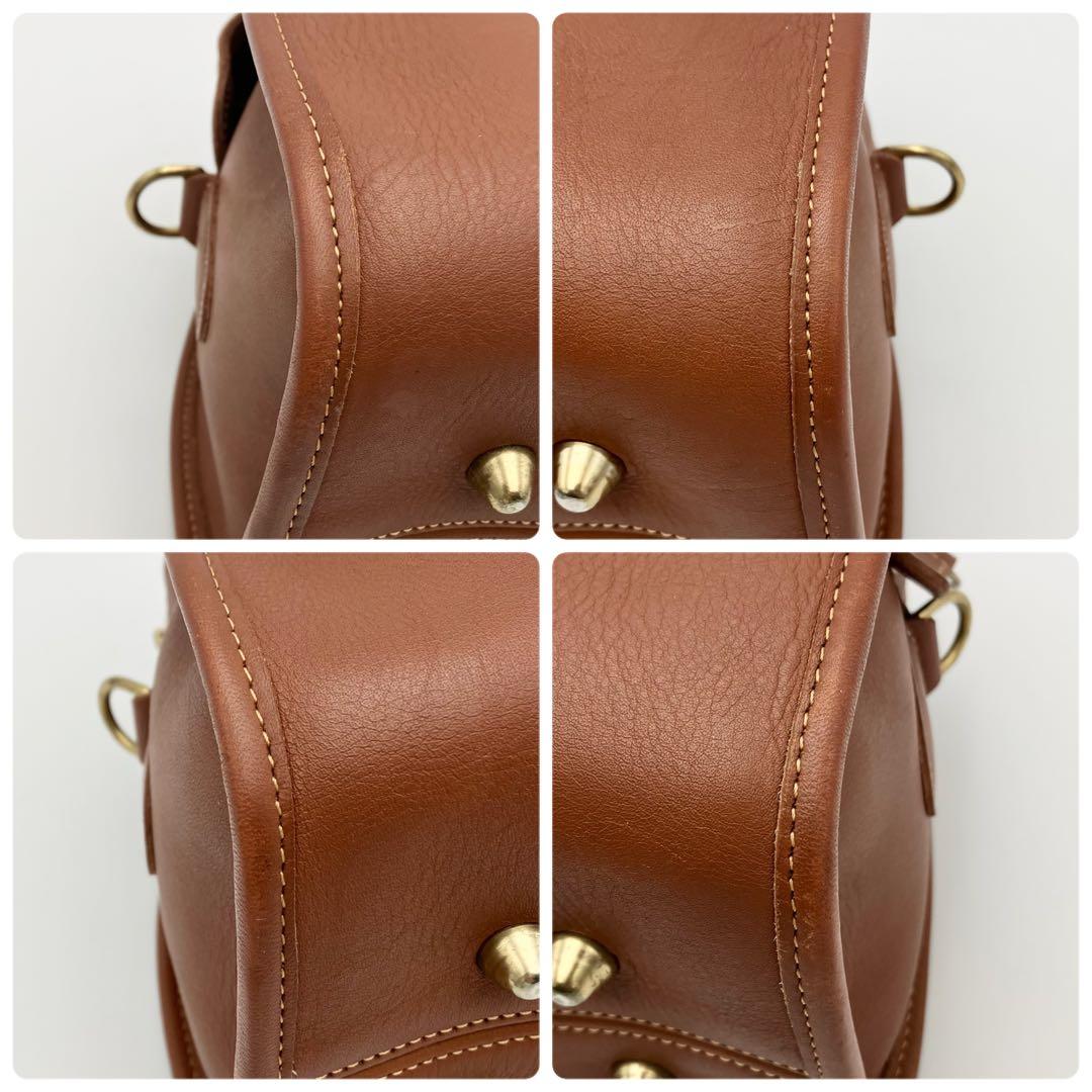 美品 オールドコーチ ミニボストン ハンドバッグ 2way ドーム型 USA製