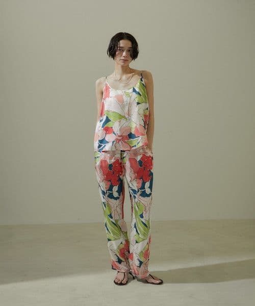 バナナタイム 花柄 キャミソール シルク100% Sサイズ オシャレ 極美品