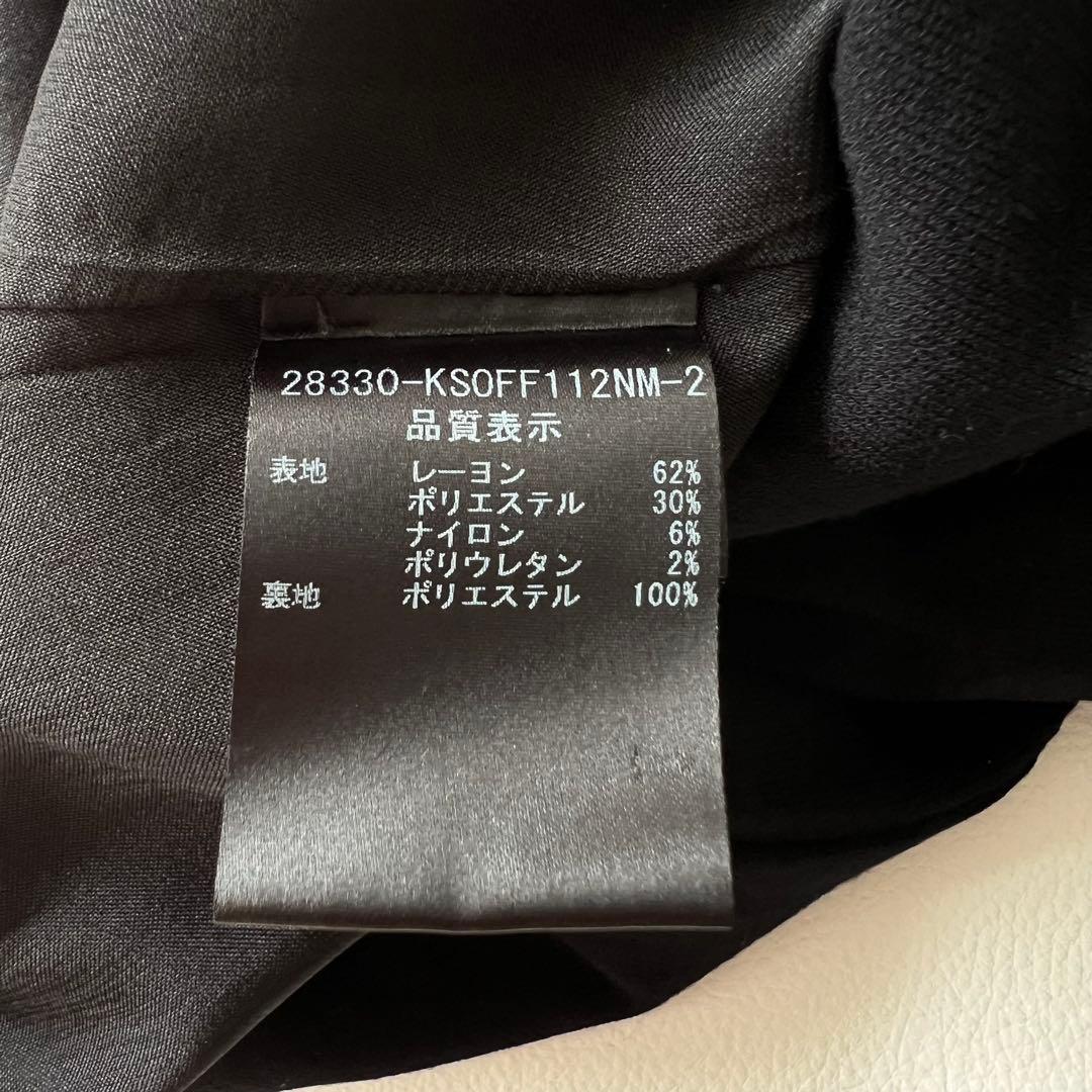 良品　Foxey フォクシー　ブラックドレス　ワンピース　ロゴプレート　40