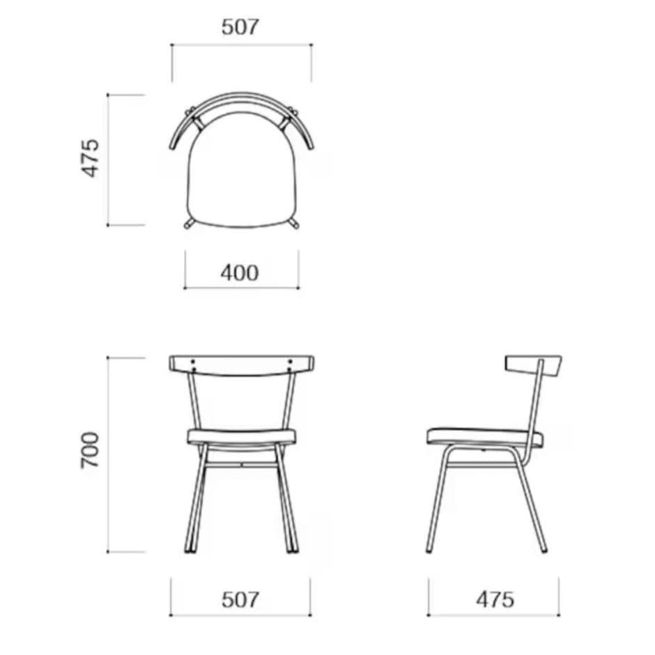 IDEE 赤ツイード ダイニングチェア FERRET CHAIR フェレ チェア