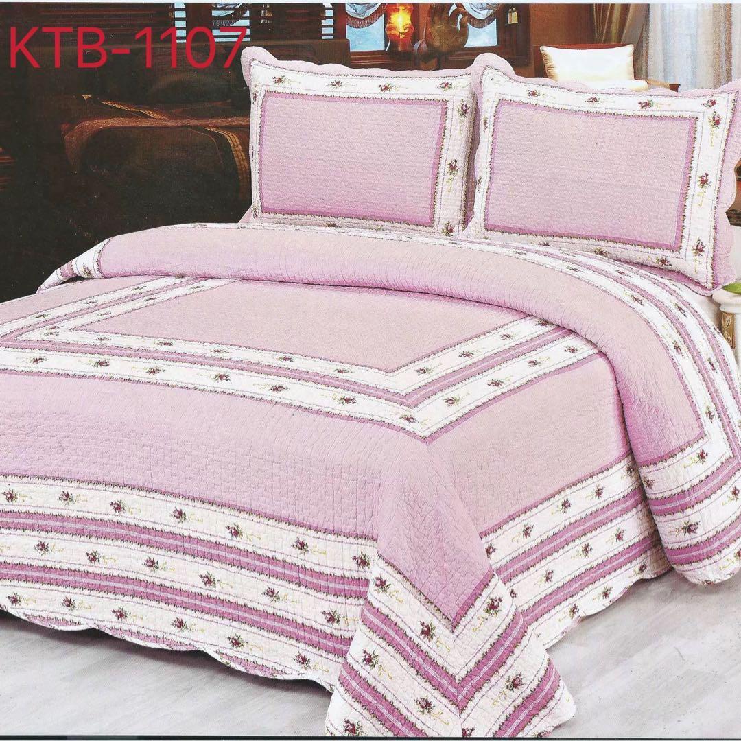 キルトベッドカバー3点セット綿マルチカバー キルティング 1139