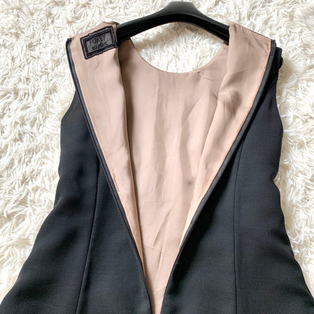 極美品✨高級 定価20万 フォクシー レース チュール ワンピース サマーウール