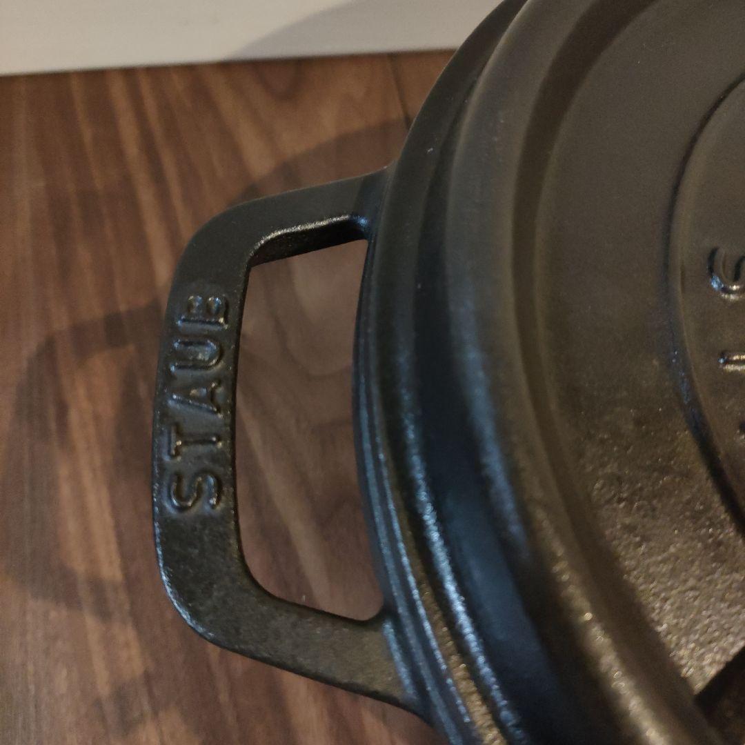 STAUB Staub ストウブ ココットラウンド 24センチ黒 約24cm