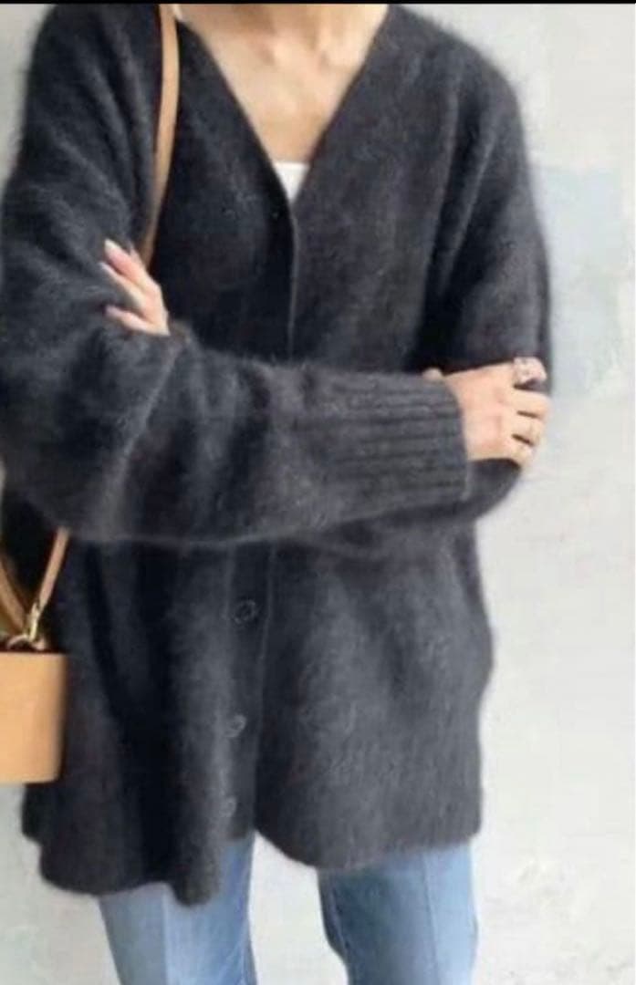 新品タグ付き✨ スピック&スパン ラクーンファーニット ロングカーディガン