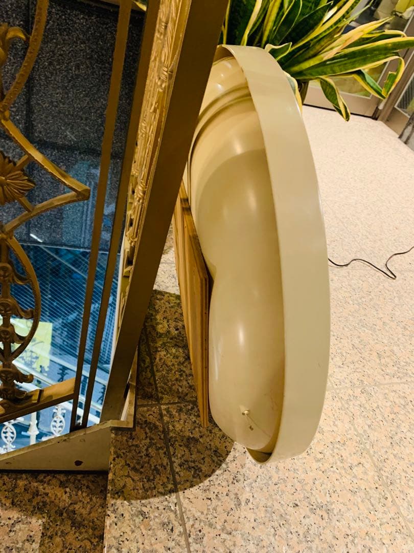 ベルギー製　1960年代　照明付き　アンティーク　ミラー　壁掛け式　ヴィンテージ