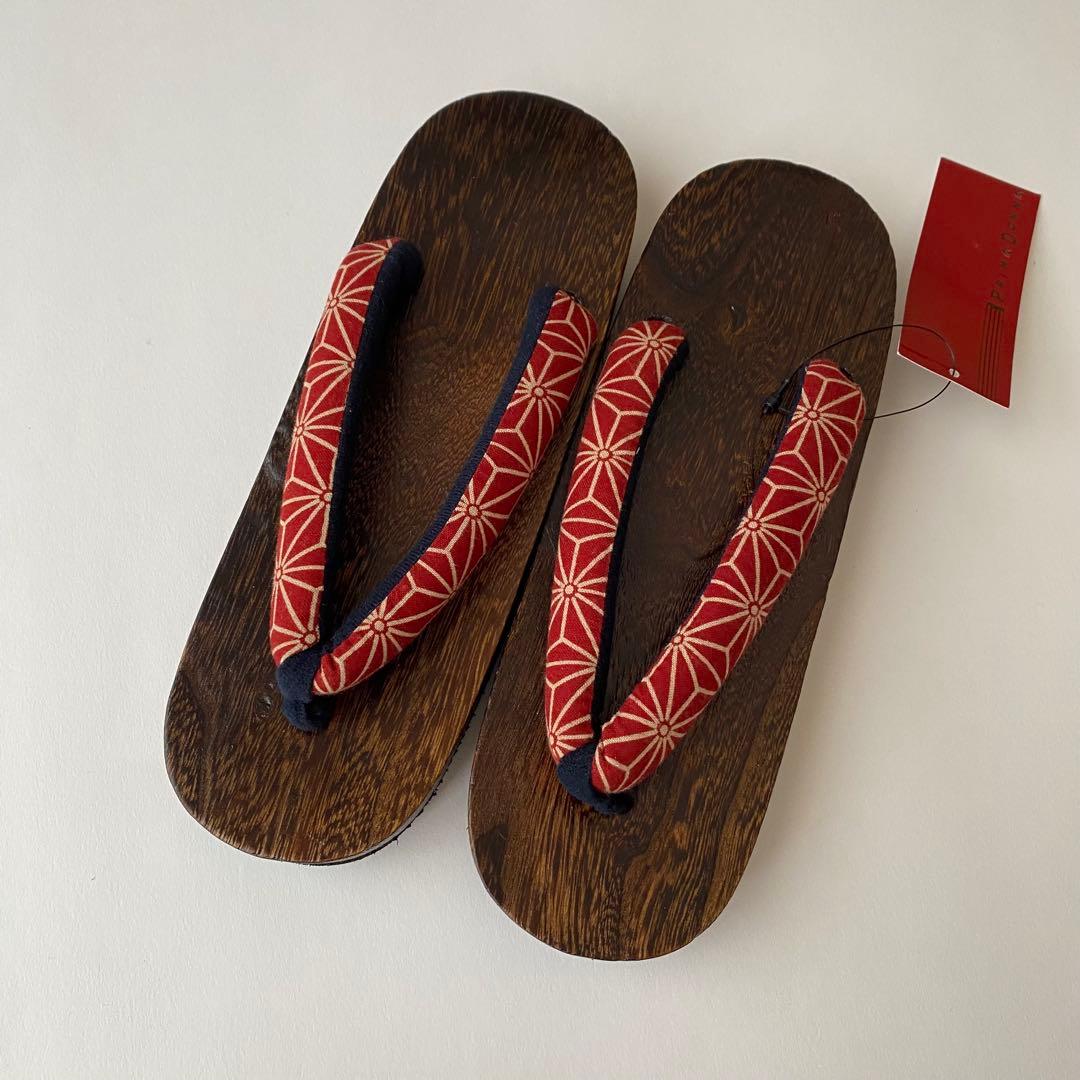 【浴衣6点セット】キモノマチ　浴衣　半幅帯　タグ付　二分紐　帯留め　下駄　バッグ