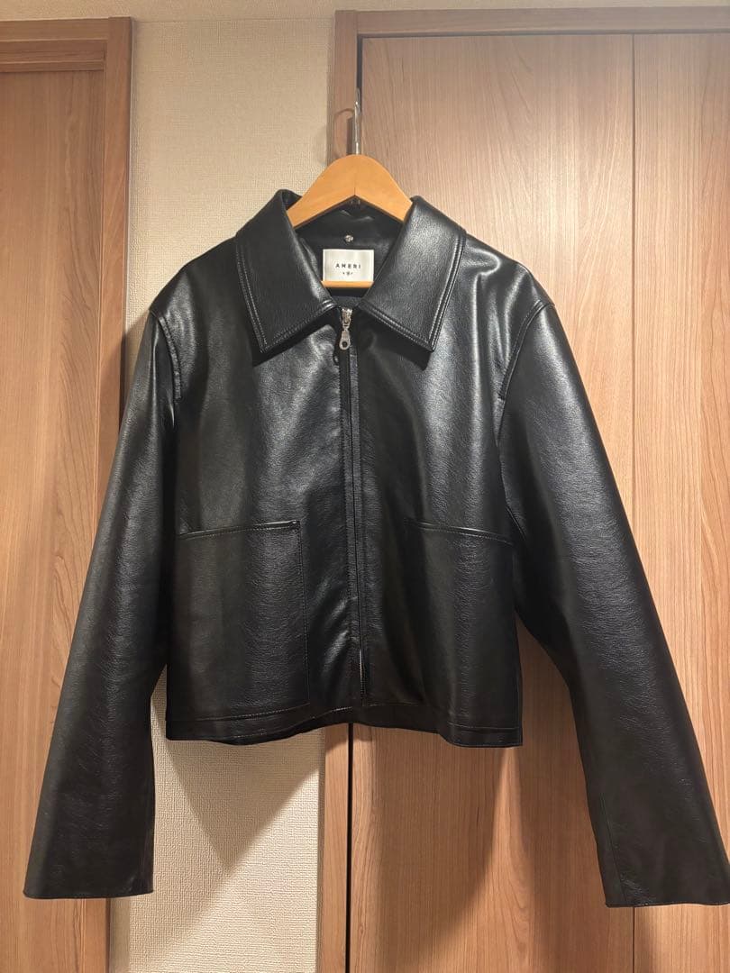 AMERI VINTAGE☆COMPACT FAKELEATHER JACKET
