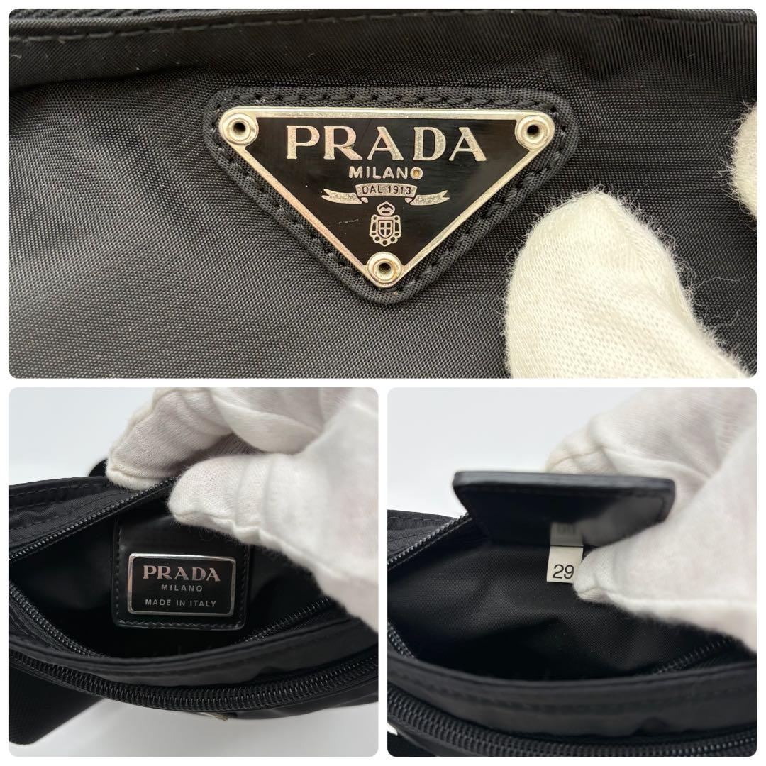 ✨美品✨プラダ ショルダーバッグ ミニ サコッシュ 三角ロゴプレート ナイロン