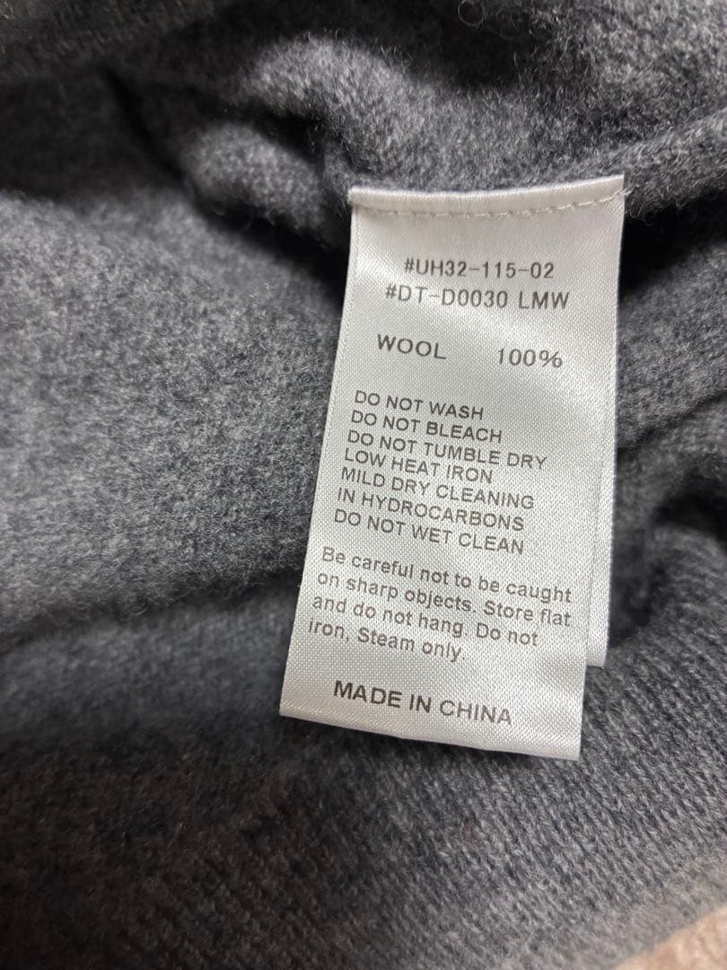 ダントン　ウールVネックカーディガン　美品　38 グレー