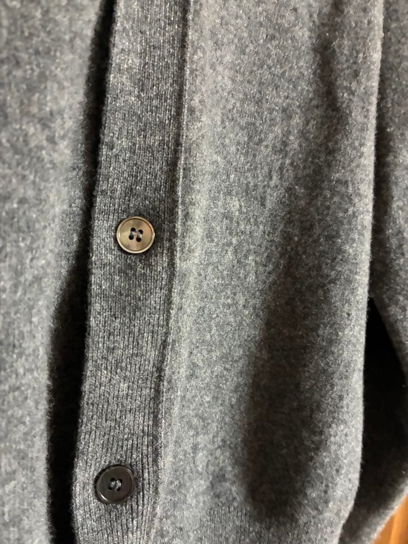 ダントン　ウールVネックカーディガン　美品　38 グレー