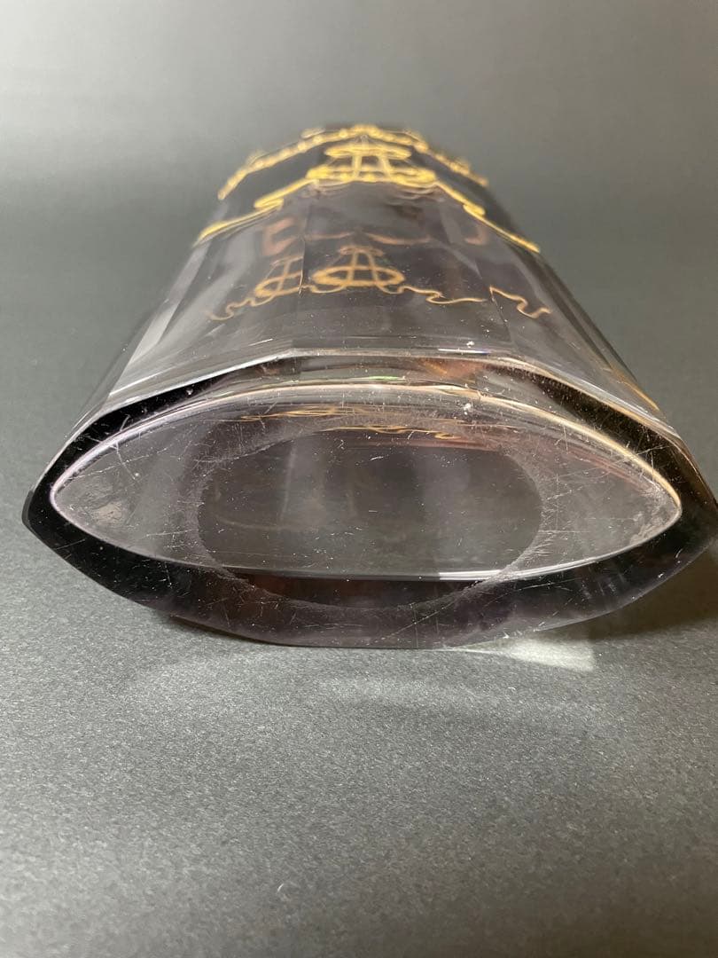 オールドバカラ帝政様式金盛上薔薇ガーランド装飾大壺