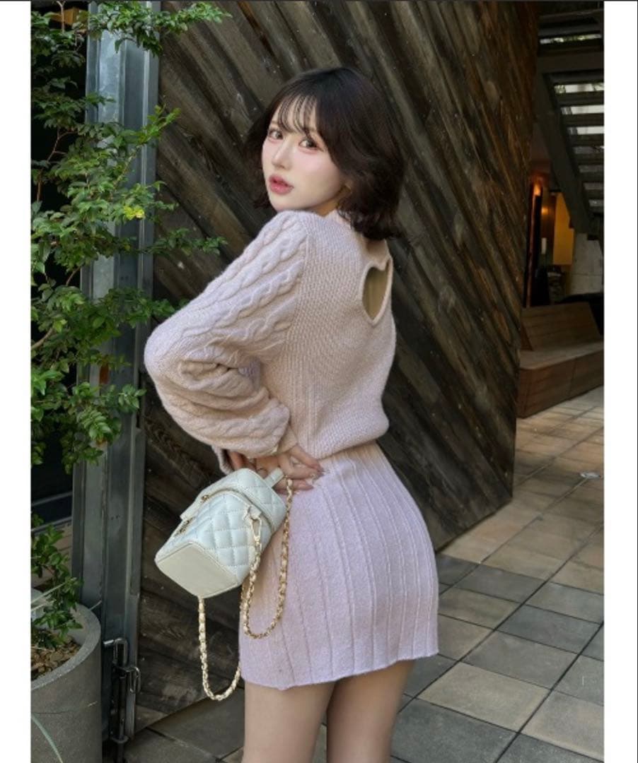 Darich ハートオープンニットワンピース