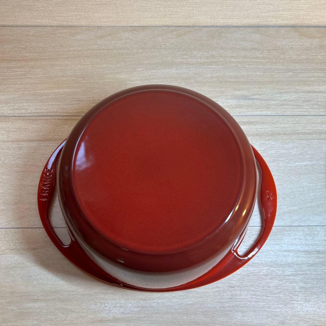 ルクルーゼ　センセーション　ココット　22cm チェリーレッド 両手鍋 鍋