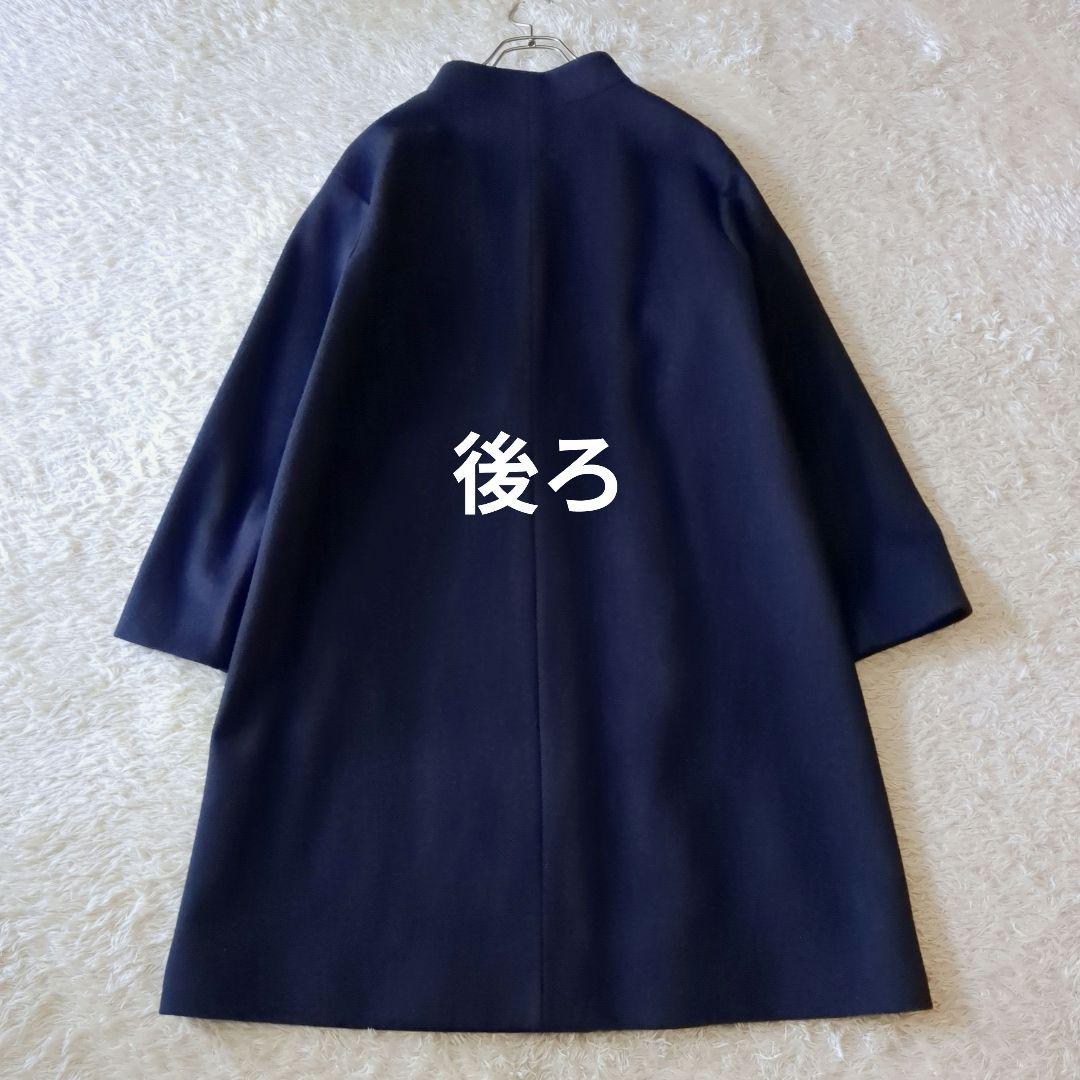 スキャパ♥大きいサイズ42 ウールコート◆トグル　Aライン　ネイビー　ゆったり