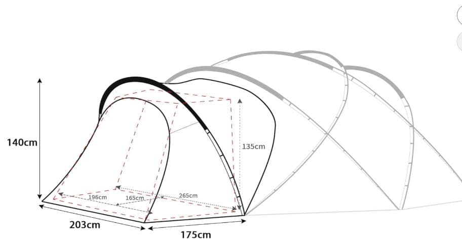 ラスト1点！ M-⑭ 【訳あり】「G-TENT-M」専用 拡張テント カーキ