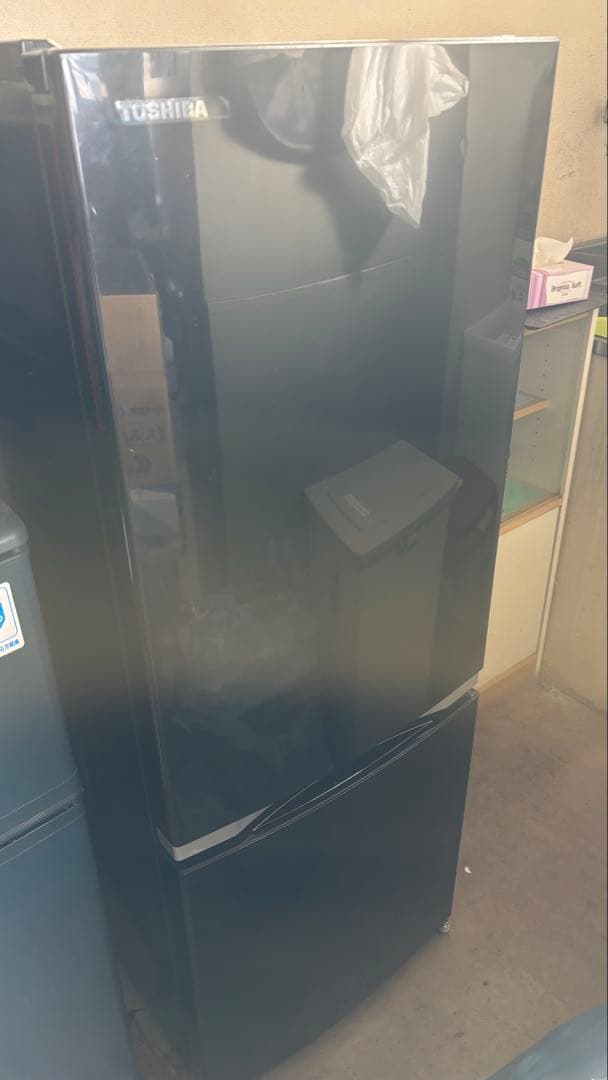TOSHIBA 2ドア冷蔵庫 黒 GR-M15BS(K)
