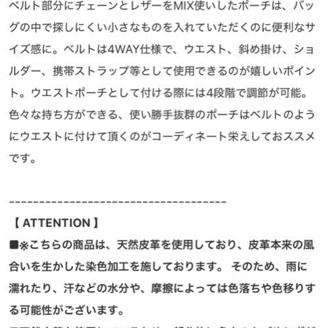 YENN CHAIN BELT POUCH ブラック