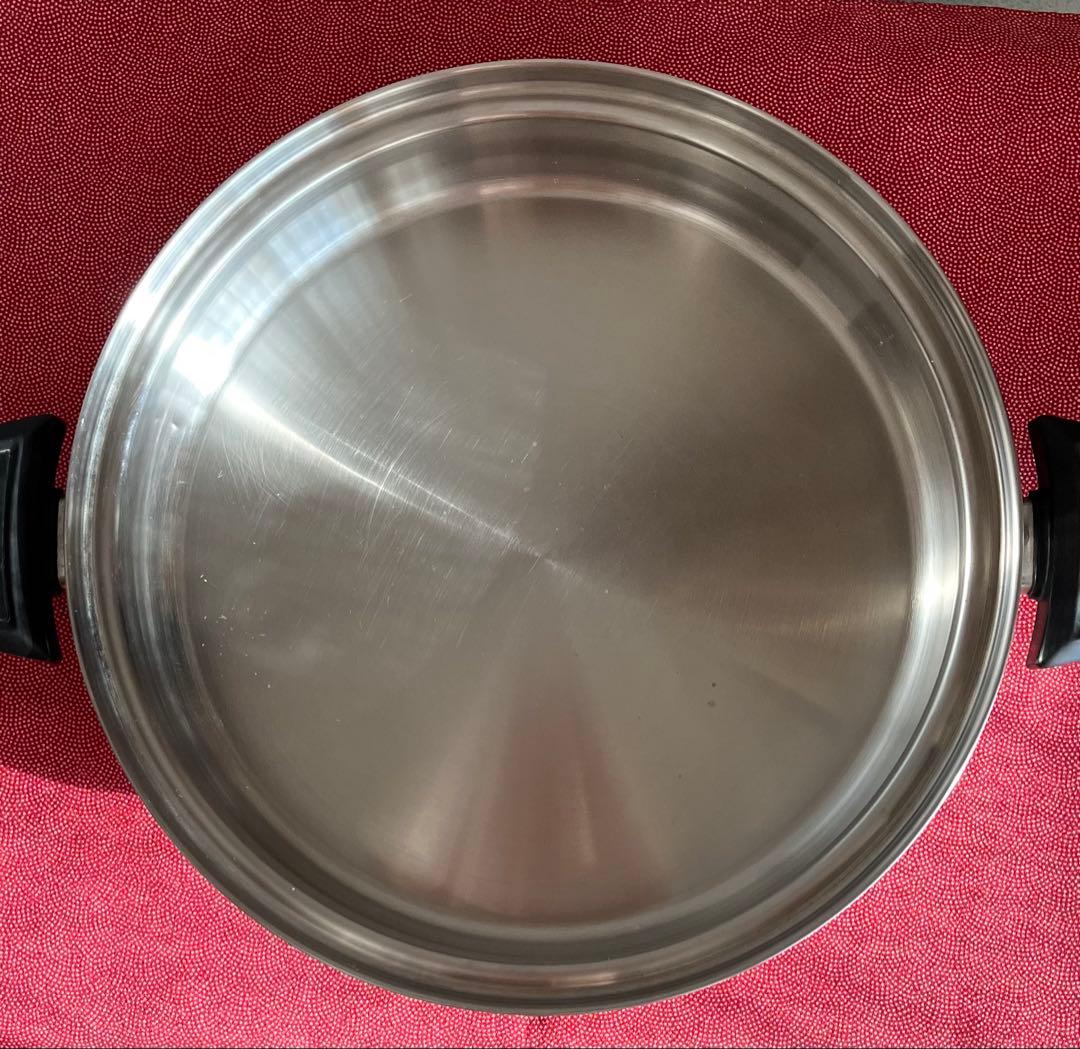 ロイヤルクイーン 大フライパン 蓋付き IH対応 両手鍋 ステンレス製