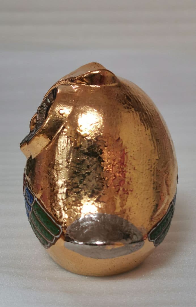 九谷焼 3.2号 梟 ふくろう 金 縁起物 風水 置物 日本製 伝統工芸