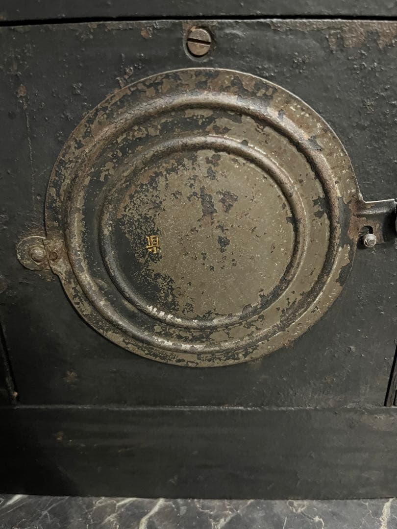 アンティーク置き時計、精工舎鉄製置き時計、14K使用、ゼンマイ置き時計、置時計