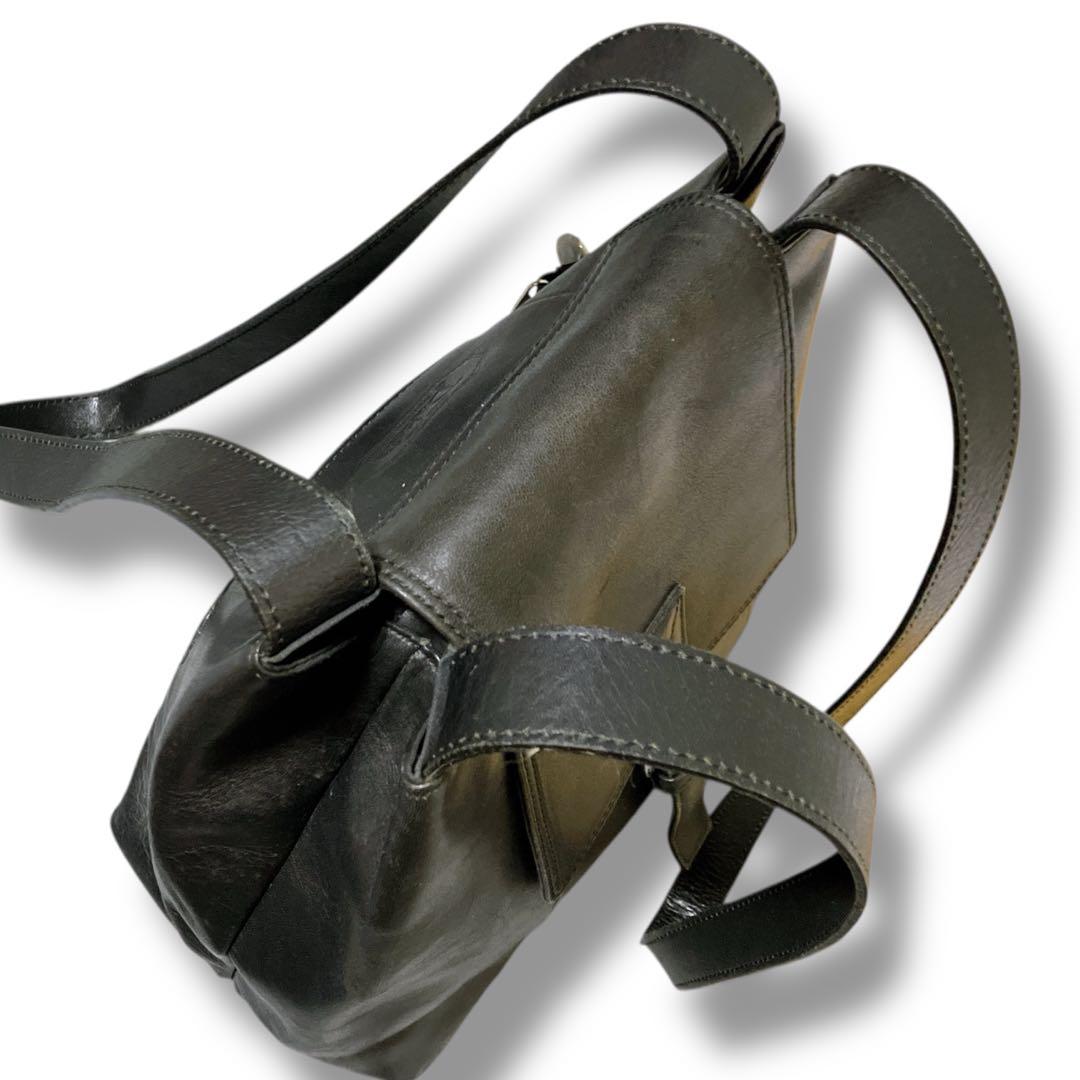 ダコタ 日本製 肩掛け可 オールレザー フラップ ショルダーバッグ ブラック