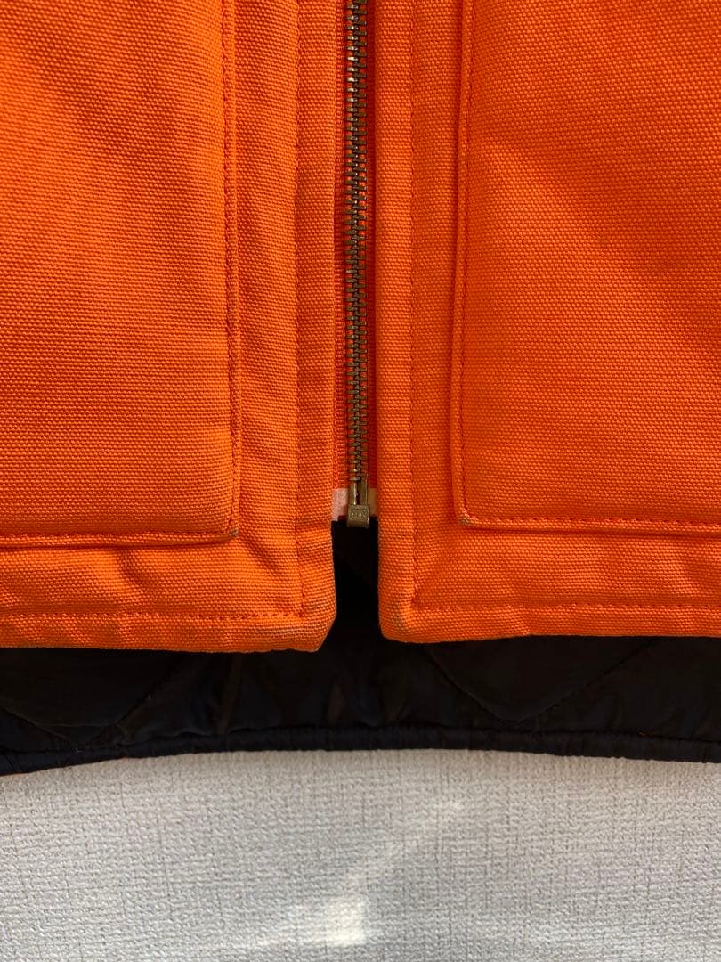 最終値下げ carhartt ダックベスト レアカラー オレンジ