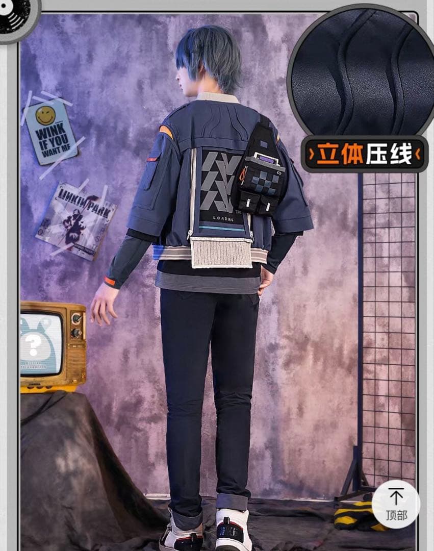 ゼンレスゾーンゼロ アキラ コスプレ衣装＋ウィッグ＋靴(三分妄想製)