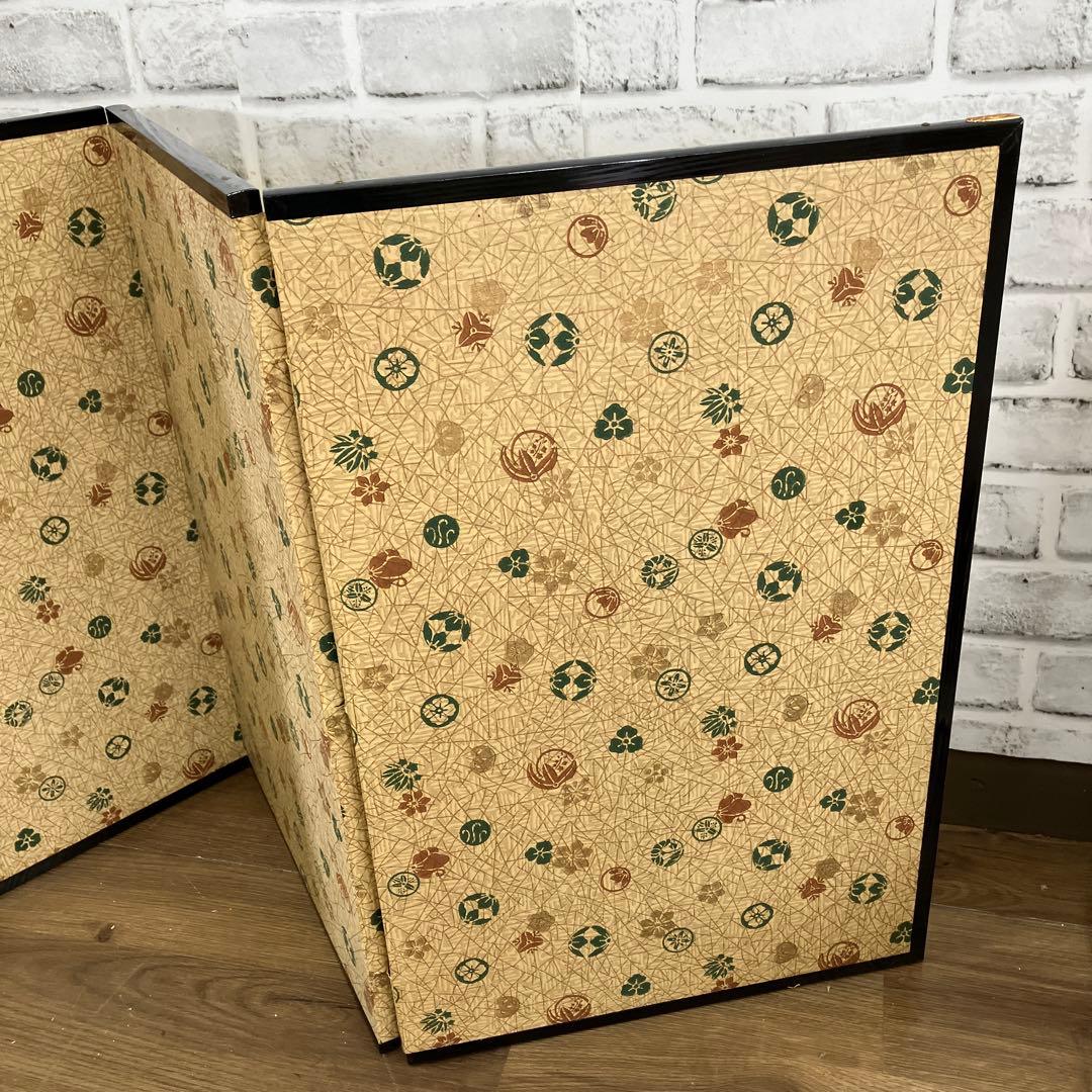 御屏風 屏風 4曲 金屏風 和装小物 インテリア 雛人形 五月人形 昭和レトロ