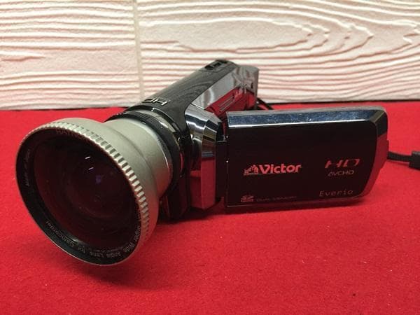 Ｙ ジャンク Victor AVCHD GZ-HM200-B ビデオカメラ S