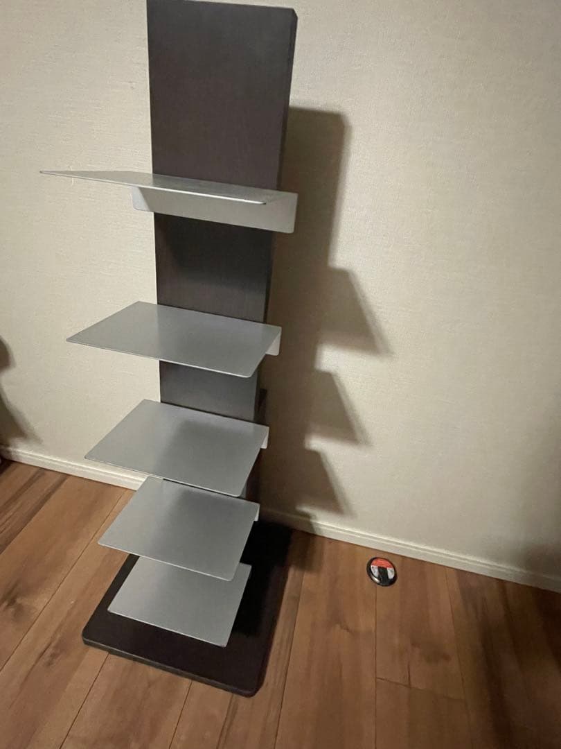 ブックタワー　ロータイプ　ダークブラウン