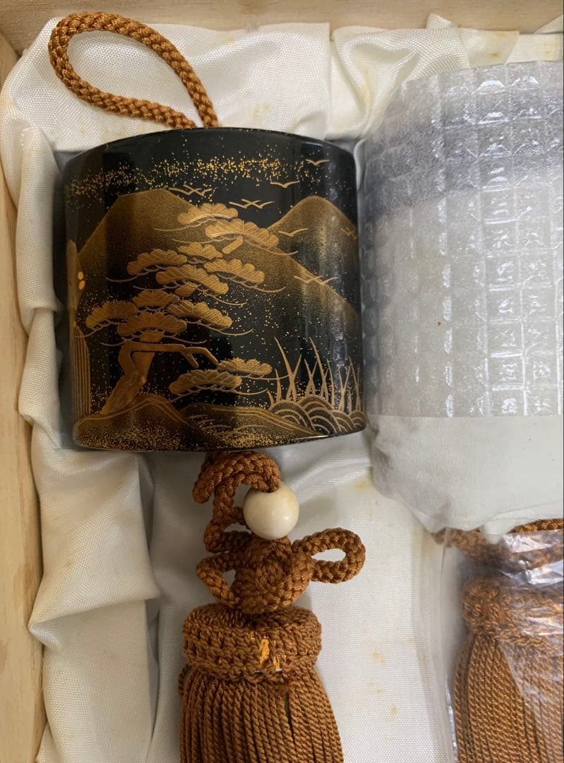 輪島塗　山水蒔絵　風鎮