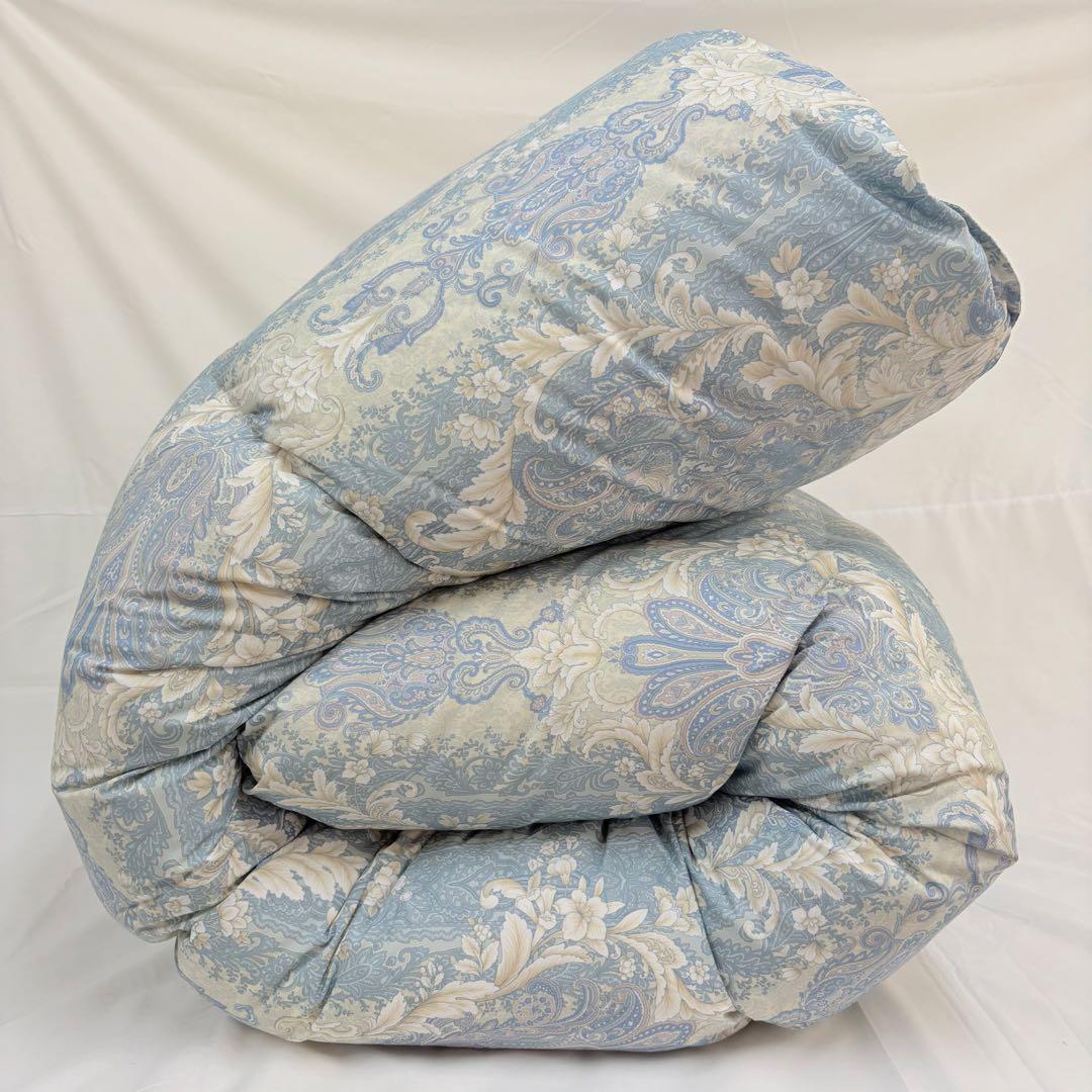 羽毛布団 シングル ポーランド ホワイトマザーグース CH92103 ブルー