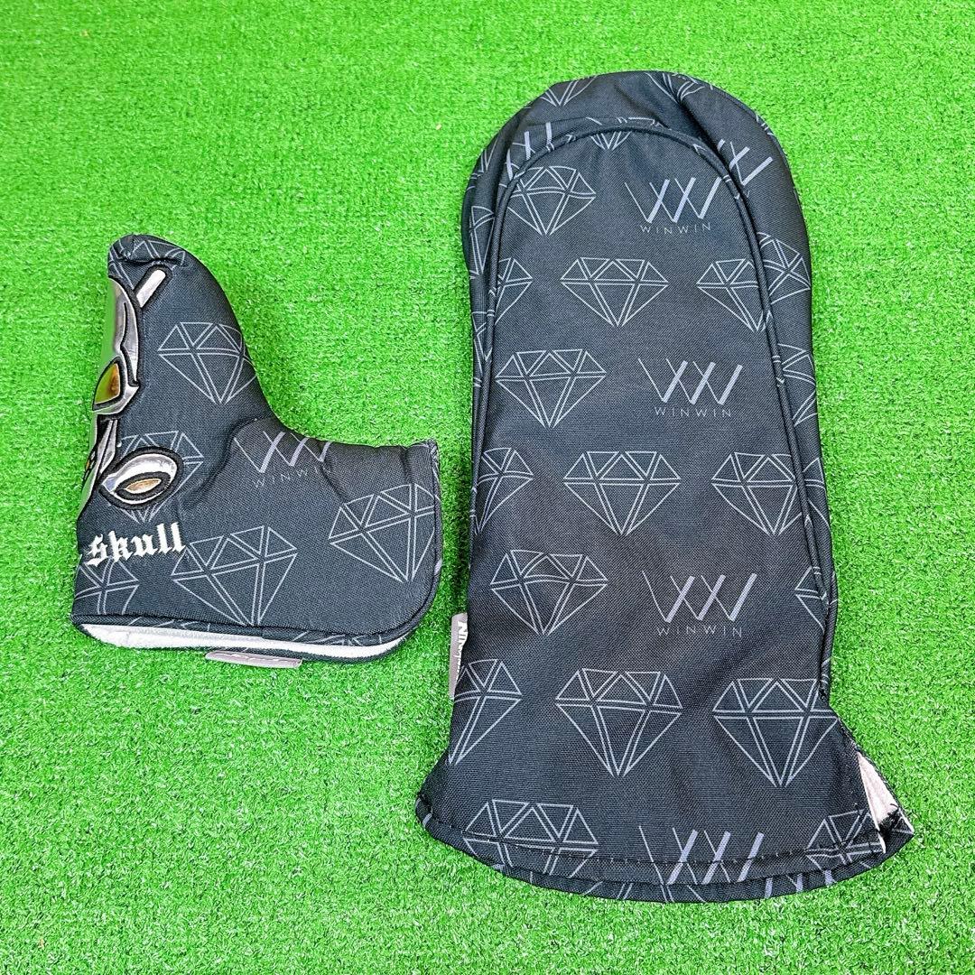 WINWIN STYLE スパンコール スタンド式 キャディバッグ スカル