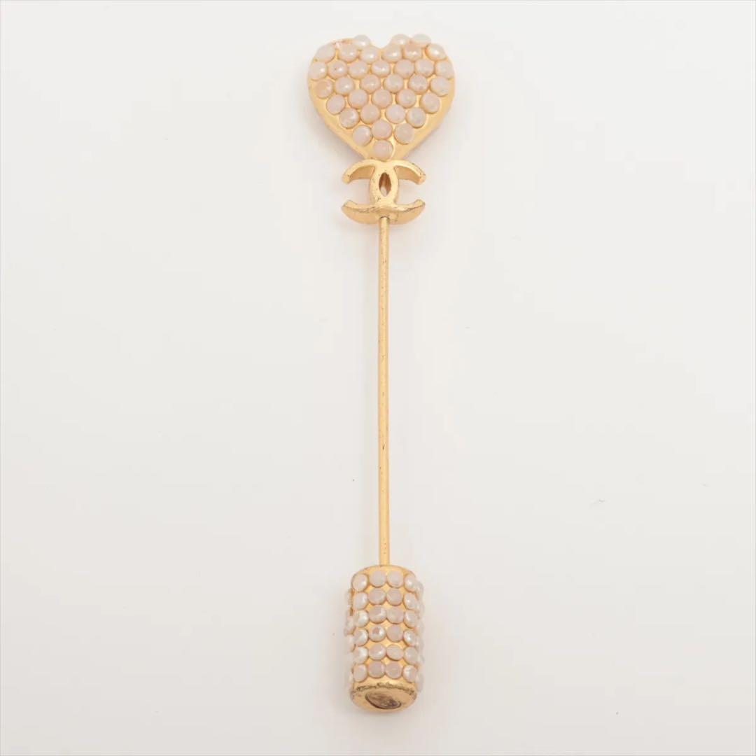 CHANEL ココマーク　ハート　02P ピンブローチ　ゴールド　シャネル
