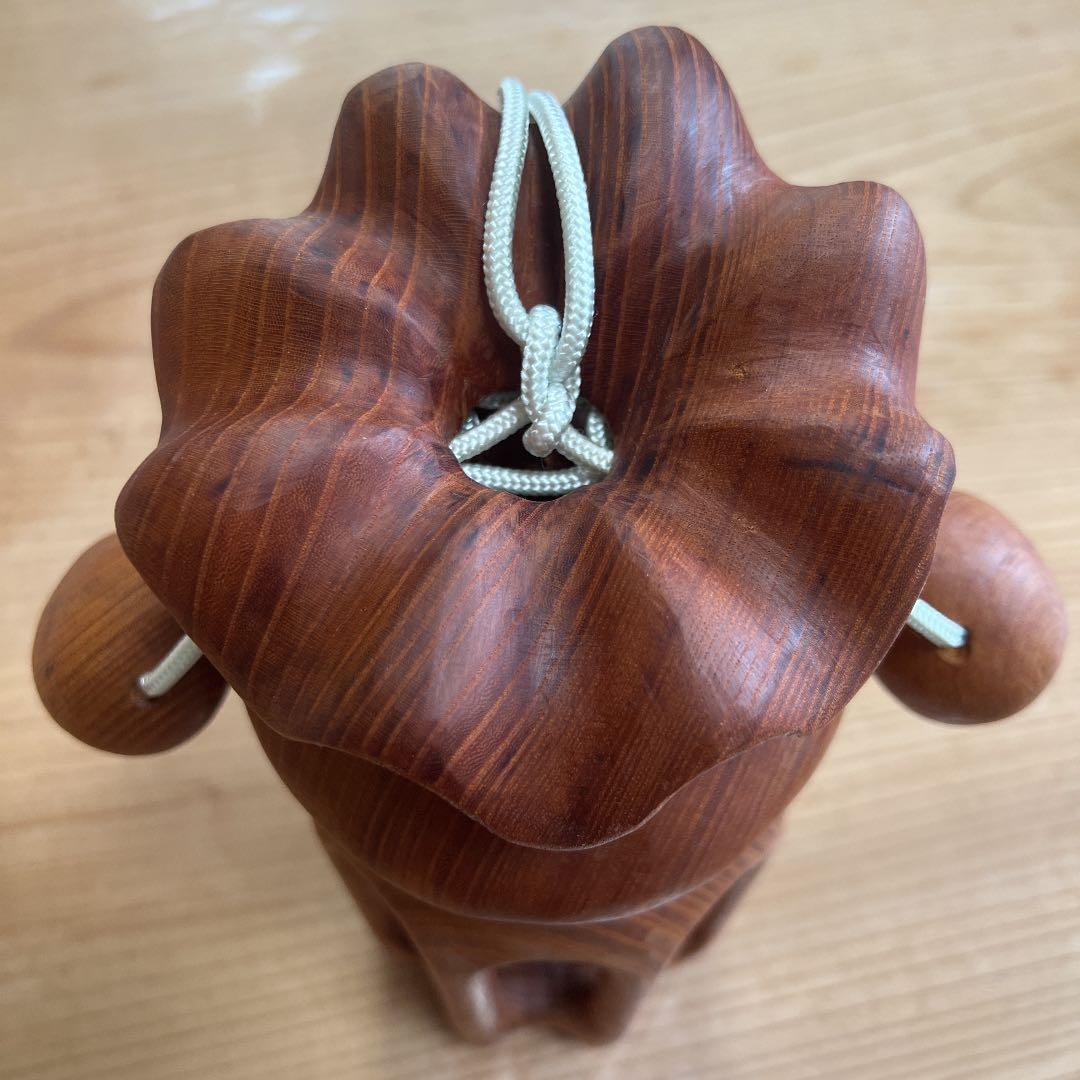 【一点物】袋の置物(土台付き)