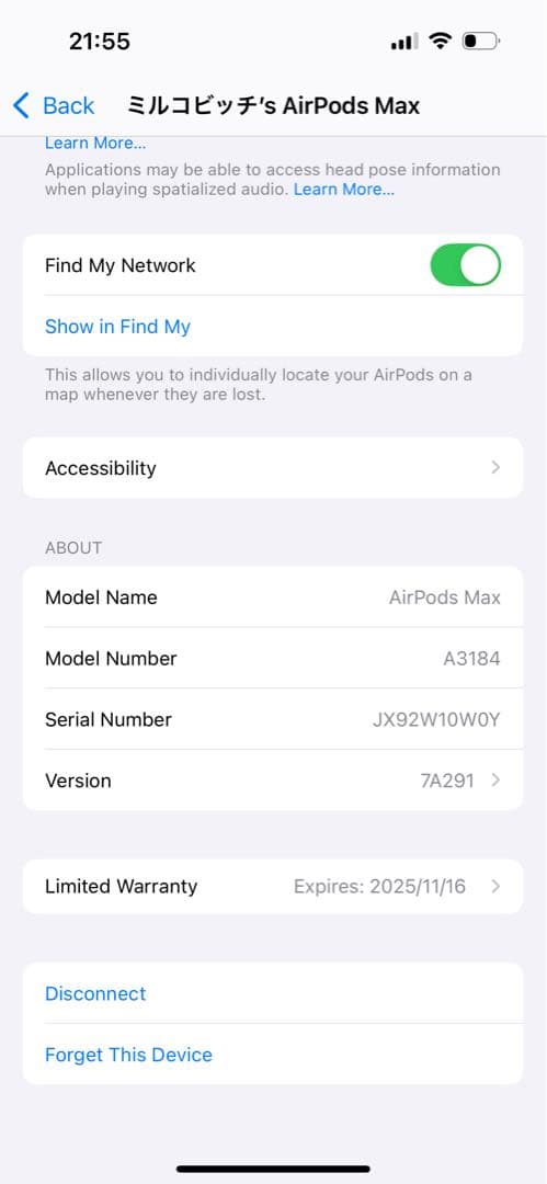 AirPods本体 シルバー オーバーイヤータイプ