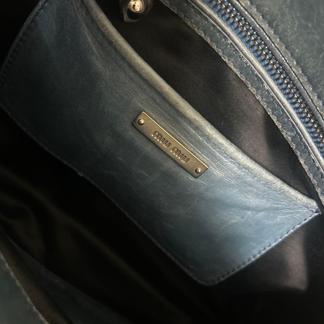 【希少カラー‼️】miumiu ハンドバッグ レザー　2way ショルダー