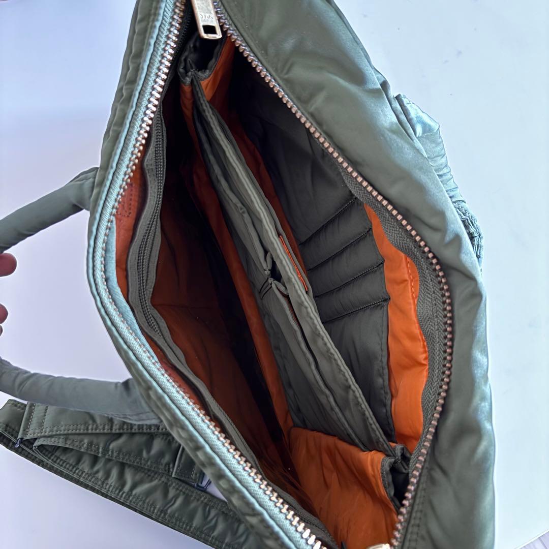 ポーター タンカー 2way ビジネスバッグ セージグリーン