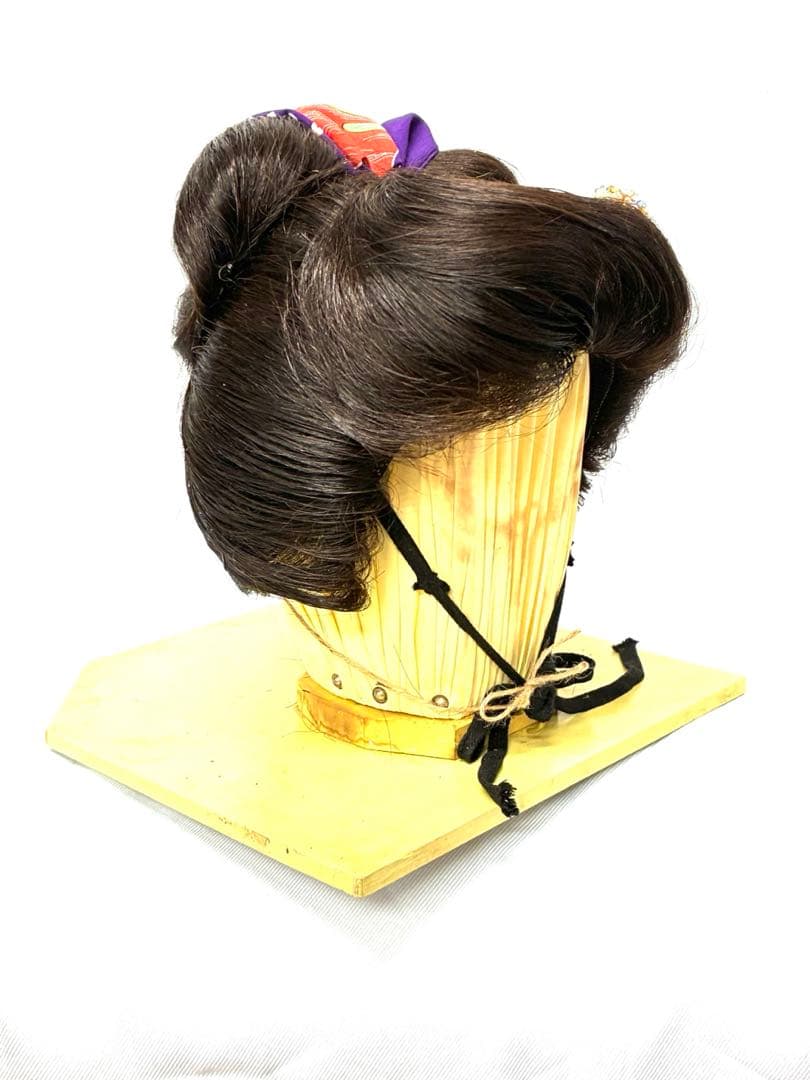 夜会巻き風変わり結い、小サイズ(網無しタイプ)、中古舞踊かつら、大衆演劇かつら