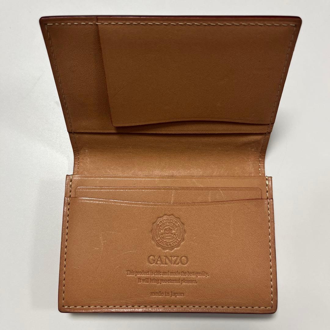 GANZO ガンゾ　CORDOVAN コードバン通しマチ名刺入れ