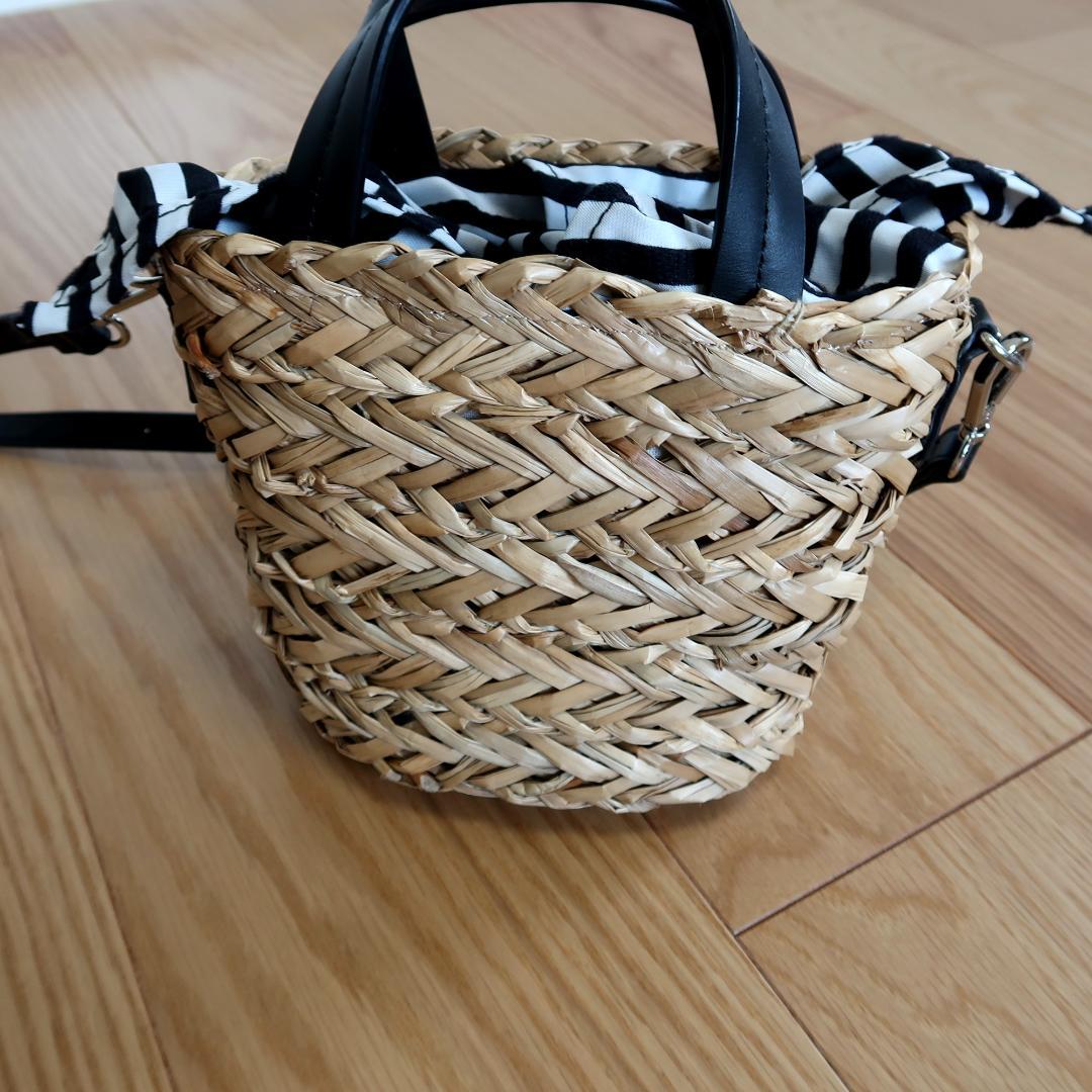 ■ ＊花＊ BLACK BASKET BAG MINI