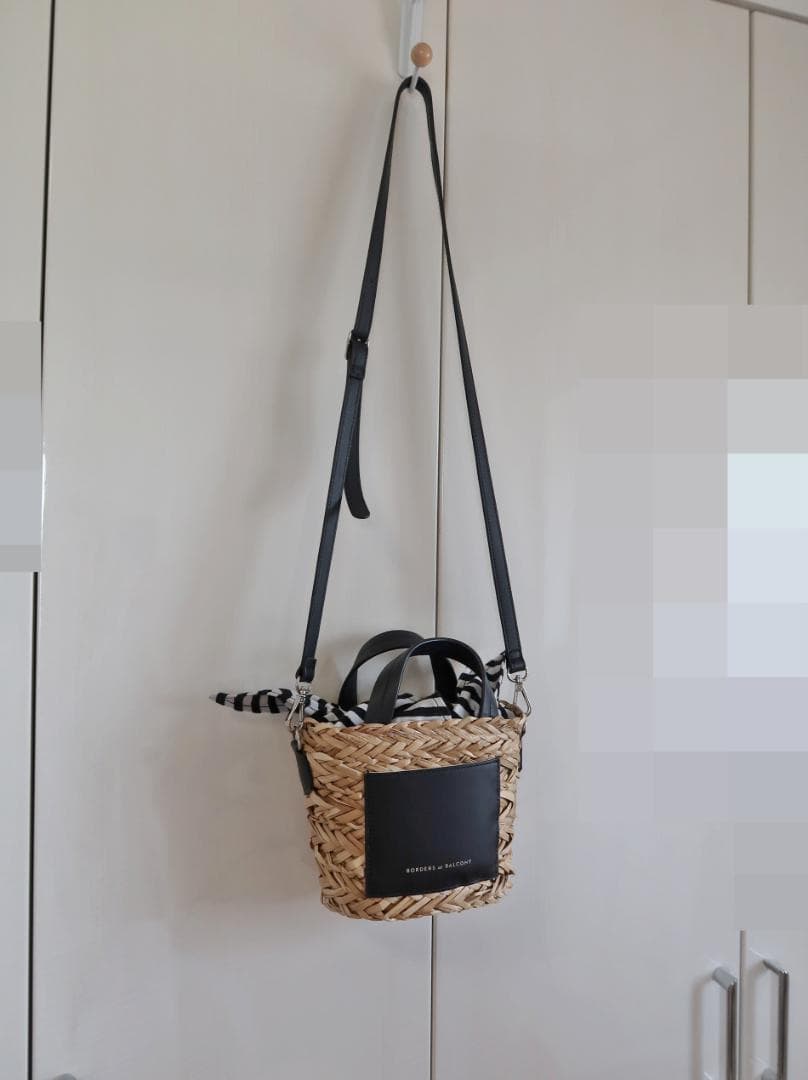 ■ ＊花＊ BLACK BASKET BAG MINI