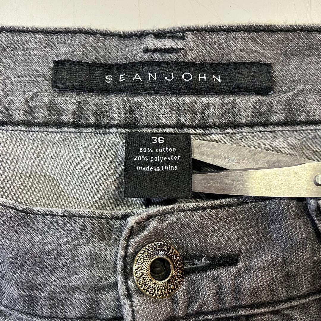 00s 古着 SEAN JOHNブラックデニム ワイド baggy Y2K B系