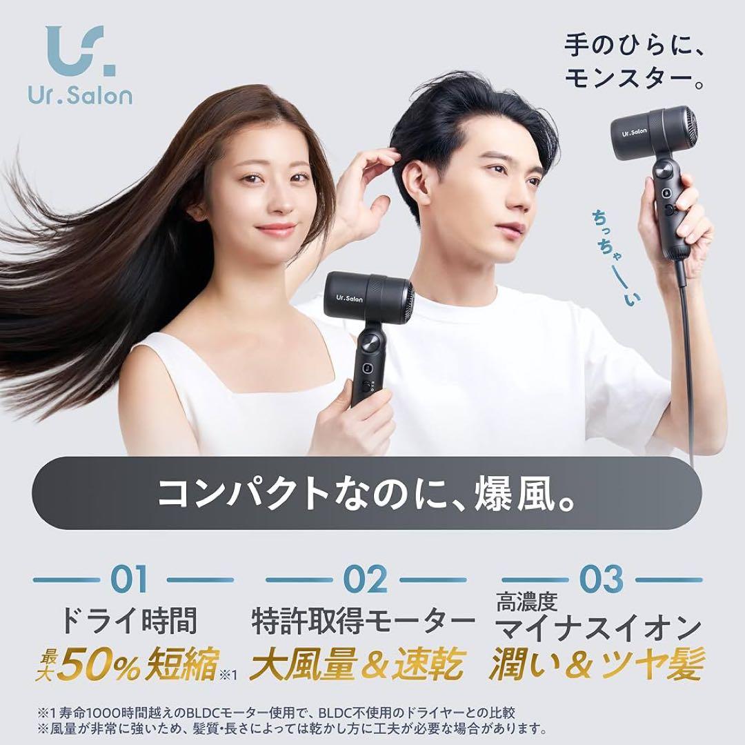 【限定1】ドライヤー 大風量 速乾 マイナスイオン 超軽量285g 海外対応