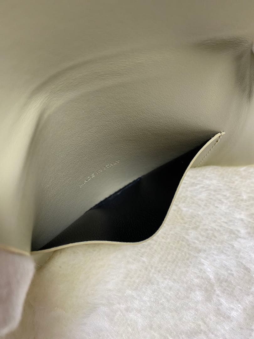 新品保管品✨ジルサンダー名刺入れカードケースロゴ型押しレザー黄緑パステルグリーン