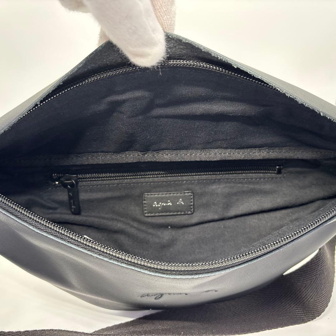 ✨美品✨ アニエスベー PETER レザー ウエストポーチ ブラック